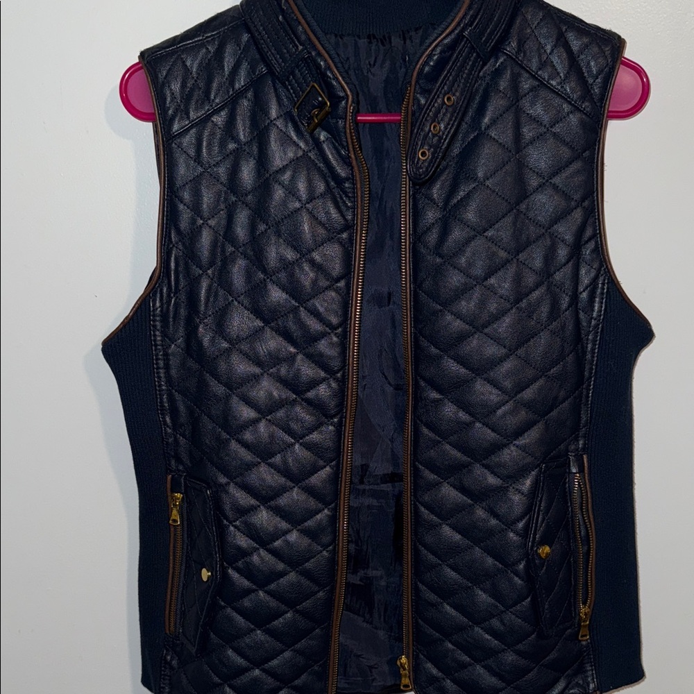 Fate Quilted Black and Brown Vest